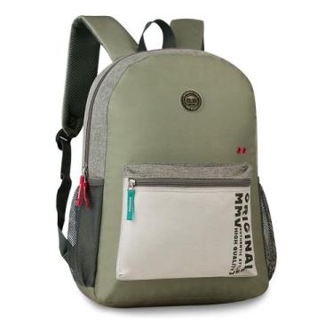 Imagem de Mochila Costas Juvenil Sport Escolar Passeio Masculina Clio, Verde-mus