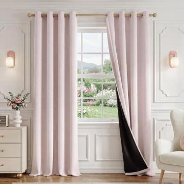 Imagem de Cortinas Blackout FMFUNCTEX 100% Blackout Rosa Pálido 160x160cm