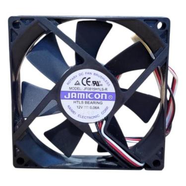 Imagem de Cooler Jamicon 8cm 12v Htls Slim 3 Fios Silencioso Para Pc