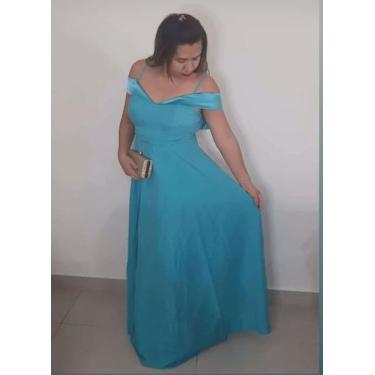 Imagem de Vestido de Festa Casamento Aniversário Convidada Longo Elegance Azul, 