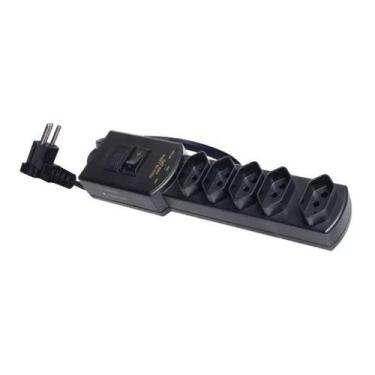 Imagem de Filtro De Linha 5 Tomadas Bivolt 4.5ka com Protetor Telefônico Surtos 