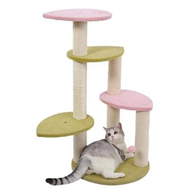 Imagem de Arranhador Gato Pet Felino Casinha Brinquedo 5 Modos Animais Estimaçao