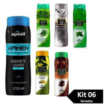 Imagem de Sabonete intimo Apinil 210ml - Kit 06 Variados