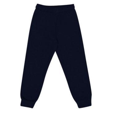 Imagem de Calça Moletom Barata Infantil Masculina - Rovitex, Azul escuro, 4