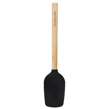 Imagem de Espátula Colher De Bambu Silicone Cozinha Preto Kitchenaid