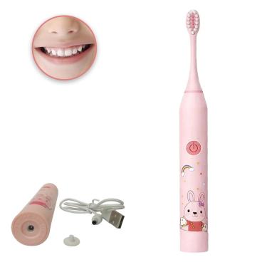 Imagem de Escova de Dente Eletrica Recarregavel 6 Velocidades Gengiva Lingua Higiene Oral Bucal Limpeza Profunda Escovacao