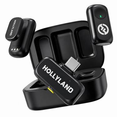 Imagem de Microfone Hollyland Lark A1 Combo Duo Usbc e Lightning cor Preto - HLL