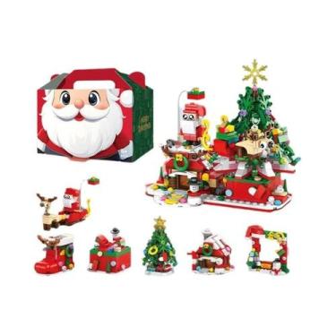 Imagem de Blocos De Montar De Aldeia De Natal: Árvore De Natal, Peças De Encaixe