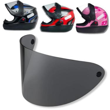 Imagem de Viseira Fume Capacete San Marino Classic Anti Risco 2.2mm - POLIVISOR,