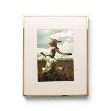 Imagem de Porta Retrato de Aço Inox Basic Dourado Wolff 15x20cm - ROJEMAC, UNICA