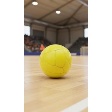 Imagem de Bola Handebol Profissional Costurada 54-56cm Amarela - Congratulations