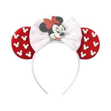 Imagem de Faixa De Cabelo De Veludo Mickey Mouse Para Mulheres E Crianças, Acess