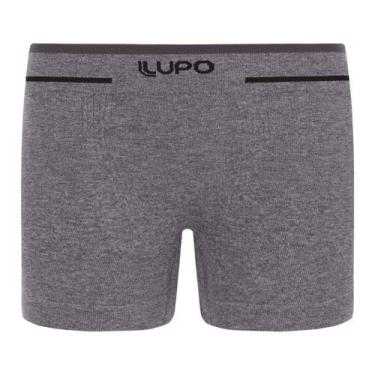 Imagem de Cueca Lupo Boxer Microfibra Sem Costura Infantil 137-010, Cinza mescla