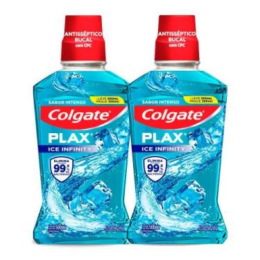 Imagem de Kit 2 Enxaguante Bucal Colgate Plax Ice Infinity Refrescância Leve 500