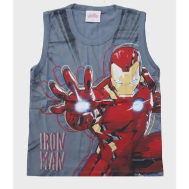 Imagem de Camiseta regata infantil avengers 4 à 10 anos - Homem de Ferro