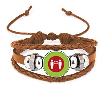 Imagem de un brand Pulseira de couro com isolamento de distância Keep Away Safe