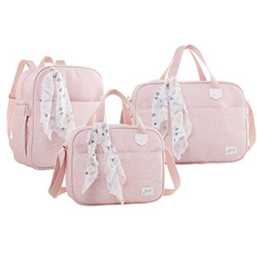 Imagem de Kit Bolsas Maternidade Mochila Trocador Bunny Just Baby Rosa