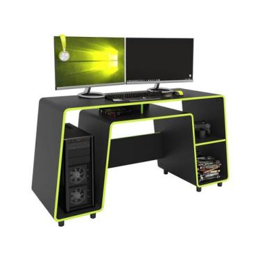 Imagem de Mesa Gamer Politorno London Preto E Verde