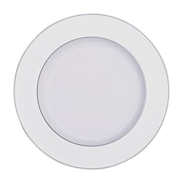 Imagem de Mimo Style Shine Sousplat, Prata/Branco, 33 x 33 cm