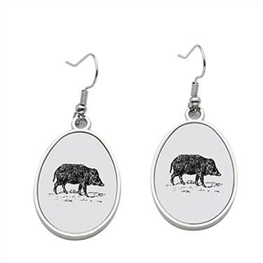 Imagem de Brinco vintage com gravação Peccary or Javelina – Brincos pendentes para meninas – Presente de festa de aniversário dos namorados