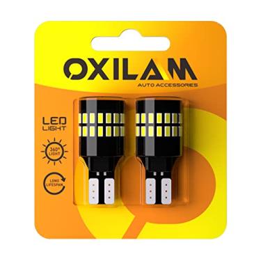 Imagem de OXILAM Lâmpadas de LED 912 921, lâmpadas de ré para luzes de reserva de carro, 1100 lúmens de alto brilho, sem polaridade, tamanho mini T15 906 W16W, 6000K xenon branco, pacote com 2