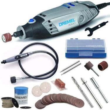 Imagem de Micro Retifica Elétrica Kit c/ 82 + Eixo Flexível Dremel 3000