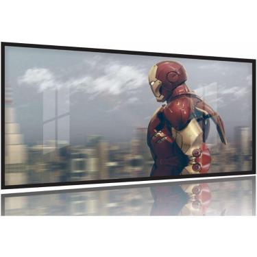 Imagem de Quadro Decorativo Homem de ferro A 130x60 Moldura Preta 2x2