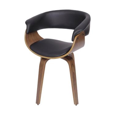 Imagem de Cadeira Boxbit Elba Estrutura Madeira Acolchada Revest. P.U. Preta