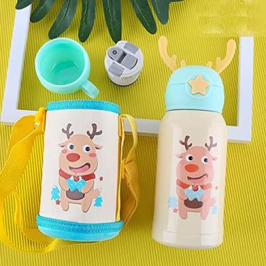 Imagem de Garrafa Térmica Inox Infantil 550ML, Thermos Cup, Parede Dupla, Alce, IBMKIDS