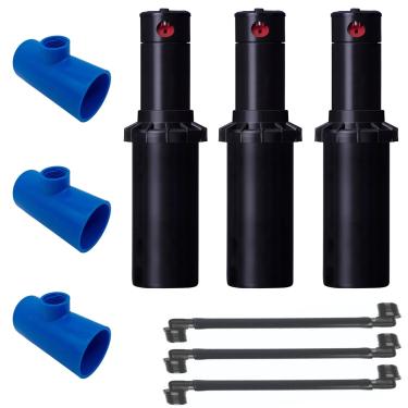 Imagem de Aspersor Escamoteável Hunter Rotor PGP + Conexões - 3 Unidades