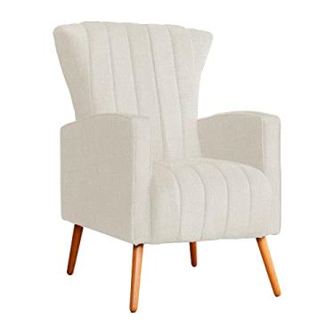 Imagem de Poltrona Decorativa Melinda Pés Palito Linho Cores - DS Estofados