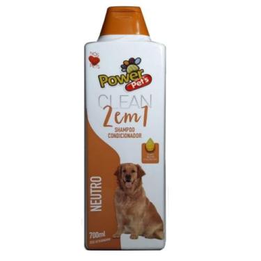 Imagem de Shampoo E Condicionador Para Cães Power Pets Clean Neutro 700ml - Pet