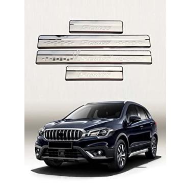 Imagem de GZBFTDH Acessórios de carro Protetor de peitoril da porta, para Isuzu SCross S-Cross 2015-2020 painéis de chute placa de proteção de soleira, protetor de entrada de porta de peças de automóveis