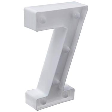 Imagem de Luminoso Numero 7 com Led Cromus Festas Branco
