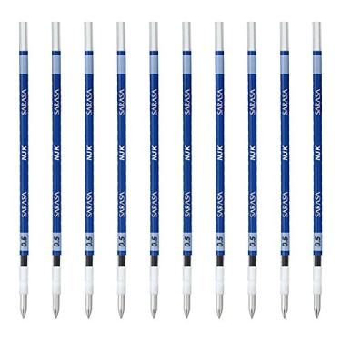 Imagem de Refil para caneta múltipla de tinta de gel de 0,5 mm Zebra Sarasa NJK-0.5 (conjunto de caixa) - tinta azul