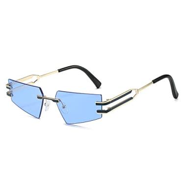 Imagem de Óculos de sol estilo olho de gato sem moldura, estrelas da moda, óculos de sol do mesmo tipo, 3, tamanho único