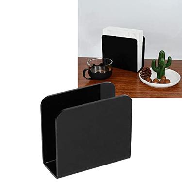 Imagem de Porta-guardanapos preto, porta-guardanapos de papel de cozinha para mesa, porta-guardanapos de papel vertical rack para mesa de casa restaurantes presentes