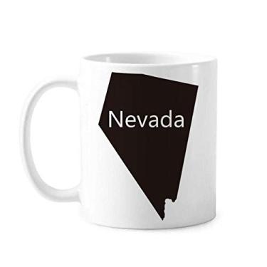 Imagem de Nevada Caneca com mapa dos Estados Unidos da América cerâmica xícara de porcelana de café louça