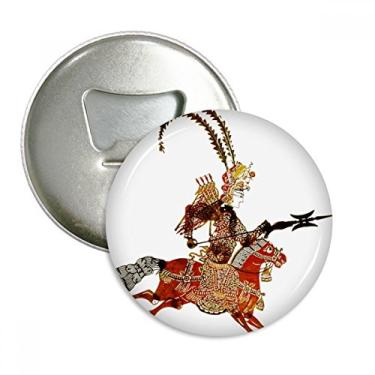 Imagem de Shadow Play Head Portrait Brave Woman abridor de garrafas ímã de geladeira emblema multifuncional