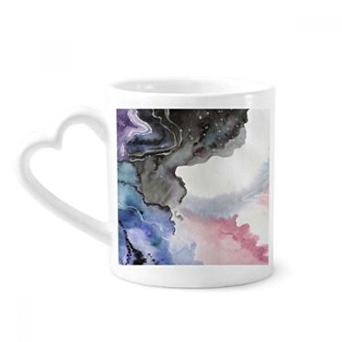 Imagem de Caneca de sombreamento de tinta aquarela abstrata caneca de café cerâmica copo de coração de vidro