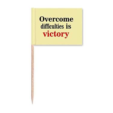 Imagem de Persistence Victory Overcome Difficult Toothpick Flags Marker Topper Party Decoration