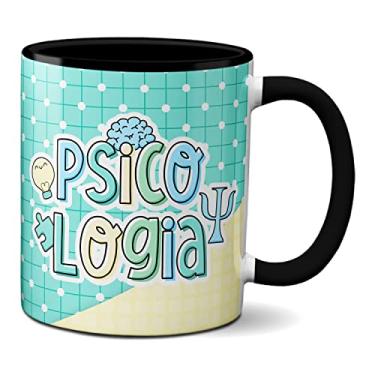 Imagem de Caneca Psicólogo Profissional Psicologia Presente Fofo (Preta)