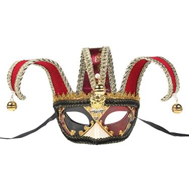 Imagem de NOLITOY Venetian Half Face Mask Men Masquerade Jester Masks Venetian Carnival Costume Halloween Party