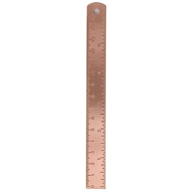 Imagem de Régua Reta Vintage Latão Prático Régua Reta Metal Cobre Marcador de Favoritos com Cm Polegada Escala Dupla Acessório de Desenho Artigos de Papelaria Matemática Geometria Presente(1.5-Copper)