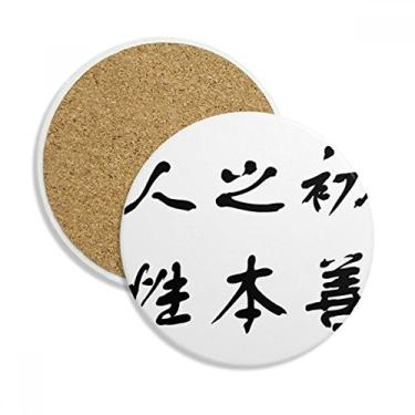 Imagem de Caneca masculina Nature Is Good Porta-copos com proteção de mesa, pedra absorvente