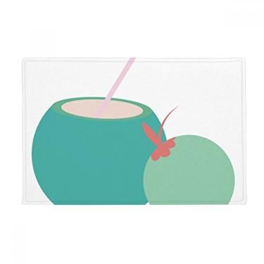 Imagem de DIYthinker Tapete de porta de banheiro com ilustração de coco da Tailândia, tapete antiderrapante
