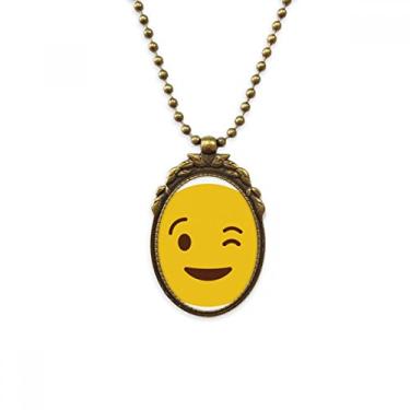 Imagem de DIYthinker Blink SLE Chaveiro com pingente de contas vintage com estampa de ilustração feliz