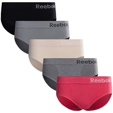 Imagem de Reebok Womens Seamless Hipster Panties 5-Pack (Small, Black/Nude/Hot Pink/Rose Pink/Grey)'
