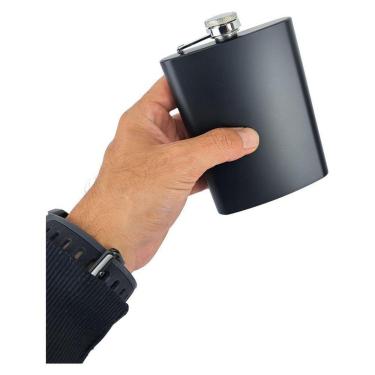 Imagem de Cantil De Inox Na Cor Preto 240Ml
