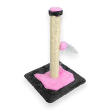 Imagem de Poste Arranhador Sisal Brinquedo com Bolinha Gato Pet Pink